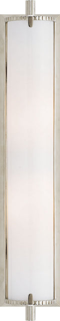 Calliope Tall Bath Light | Polished Nickel | White Glass
