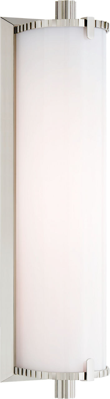 Calliope Medium Bath Light | Polished Nickel | White Glass