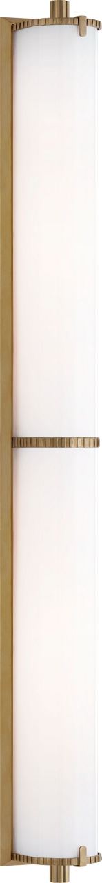 Calliope Over The Mirror Bath Light | Hand-Rubbed Antique Brass | White Glass
