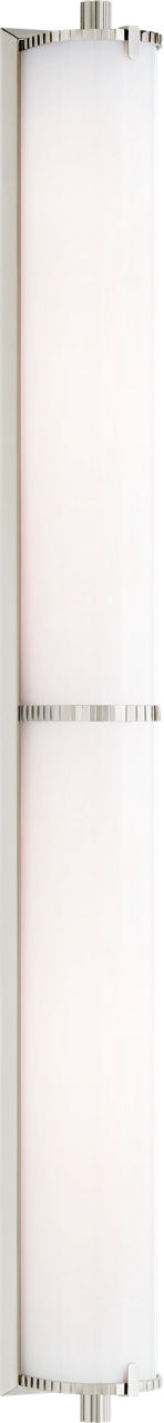 Calliope Over The Mirror Bath Light | Polished Nickel | White Glass
