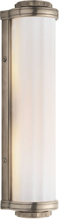 Milton Road Bath Light | Antique Nickel | White Glass