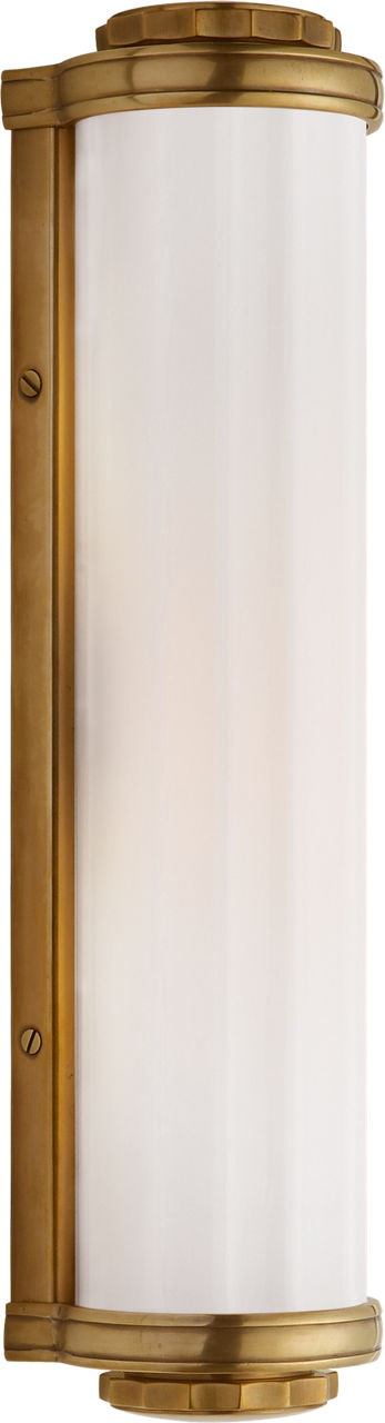 Milton Road Bath Light | Hand-Rubbed Antique Brass | White Glass