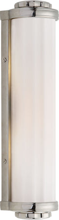 Milton Road Bath Light | Polished Nickel | White Glass