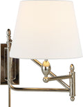 Paulo Small Bracket Light | Polished Nickel | Linen Shade