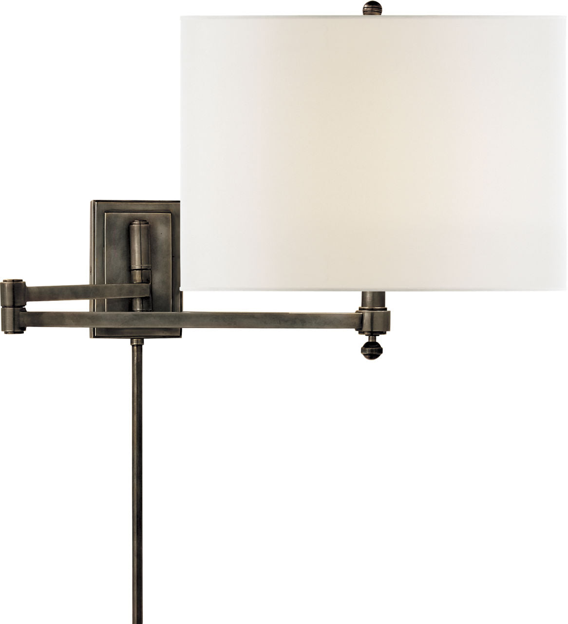 Hudson Swing Arm | Bronze | Linen Shade