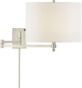 Hudson Swing Arm | Polished Nickel | Linen Shade