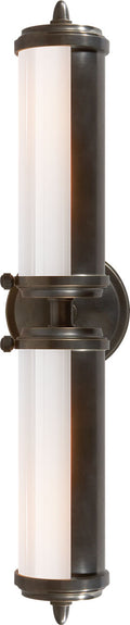 Merchant Double Bath Light | Bronze | White Glass