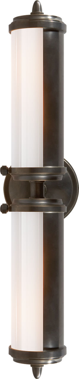 Merchant Double Bath Light | Bronze | White Glass