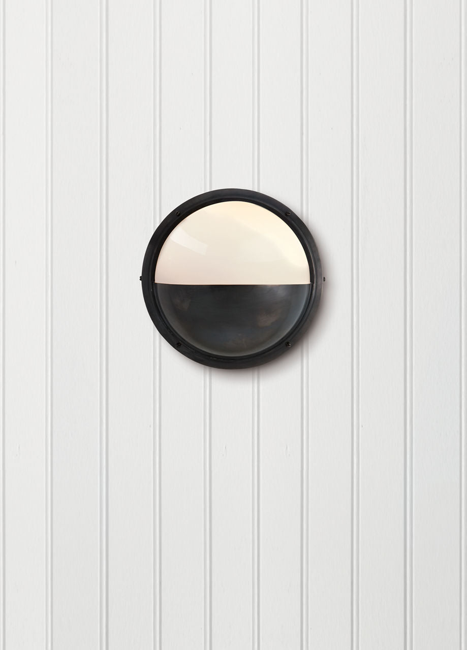 Pelham Moon Light | Bronze | White Glass