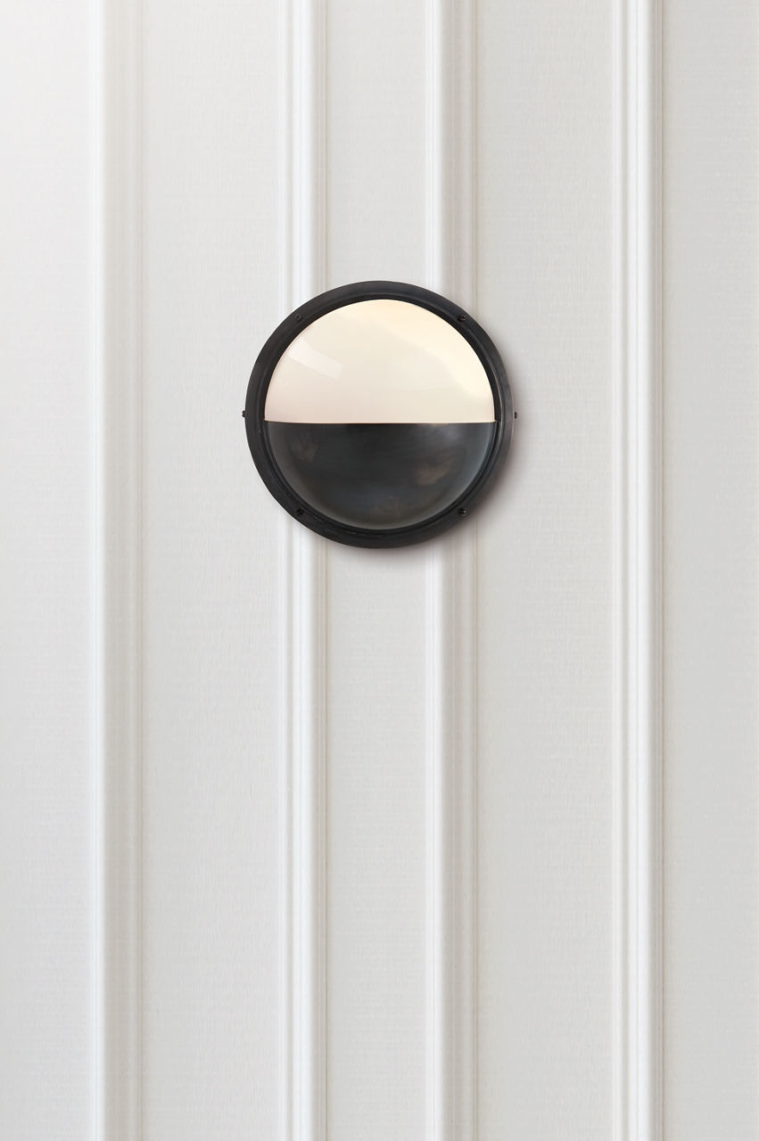 Pelham Moon Light | Bronze | White Glass