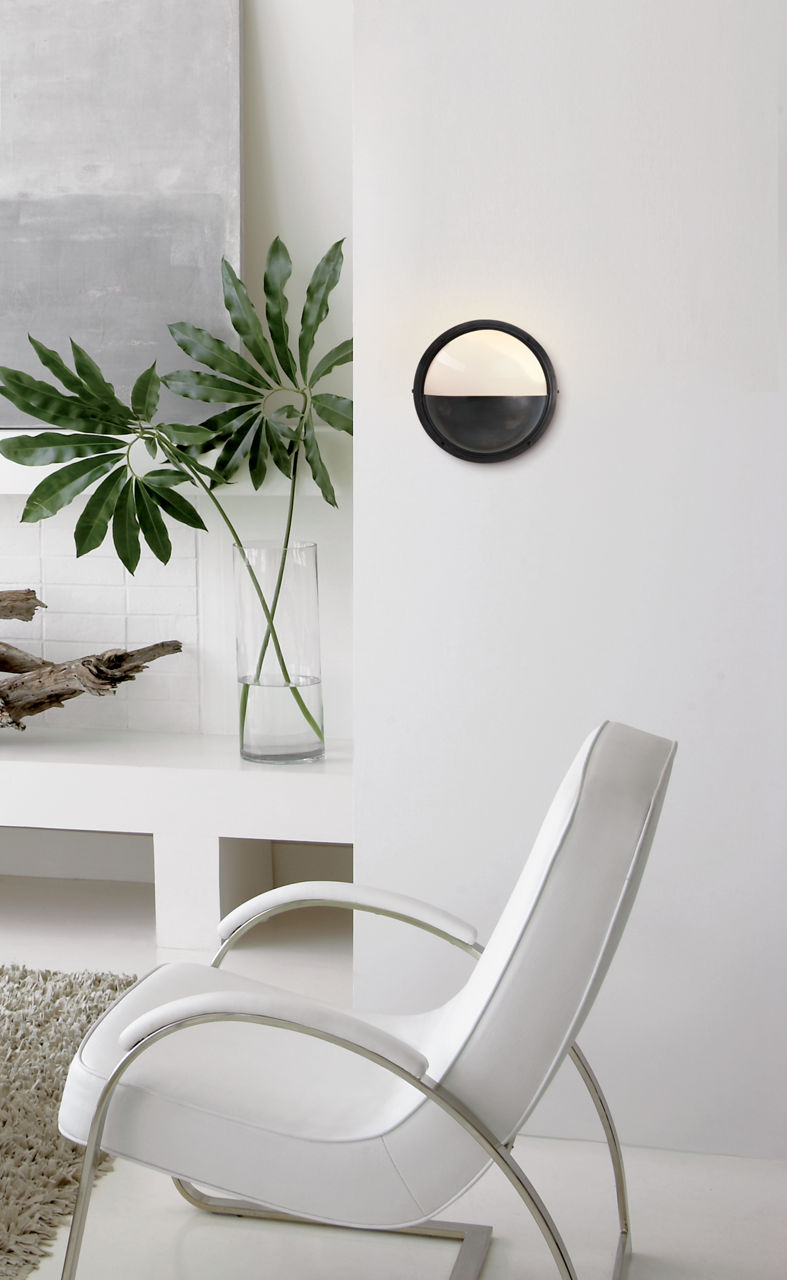 Pelham Moon Light | Bronze | White Glass