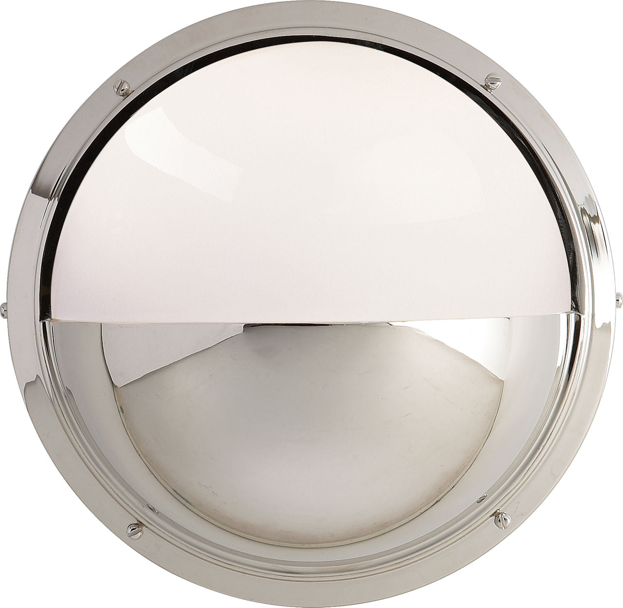 Pelham Moon Light | Polished Nickel | White Glass