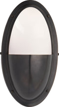 Pelham Oval Light | Bronze | White Glass