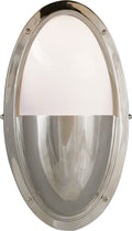 Pelham Oval Light | Polished Nickel | White Glass