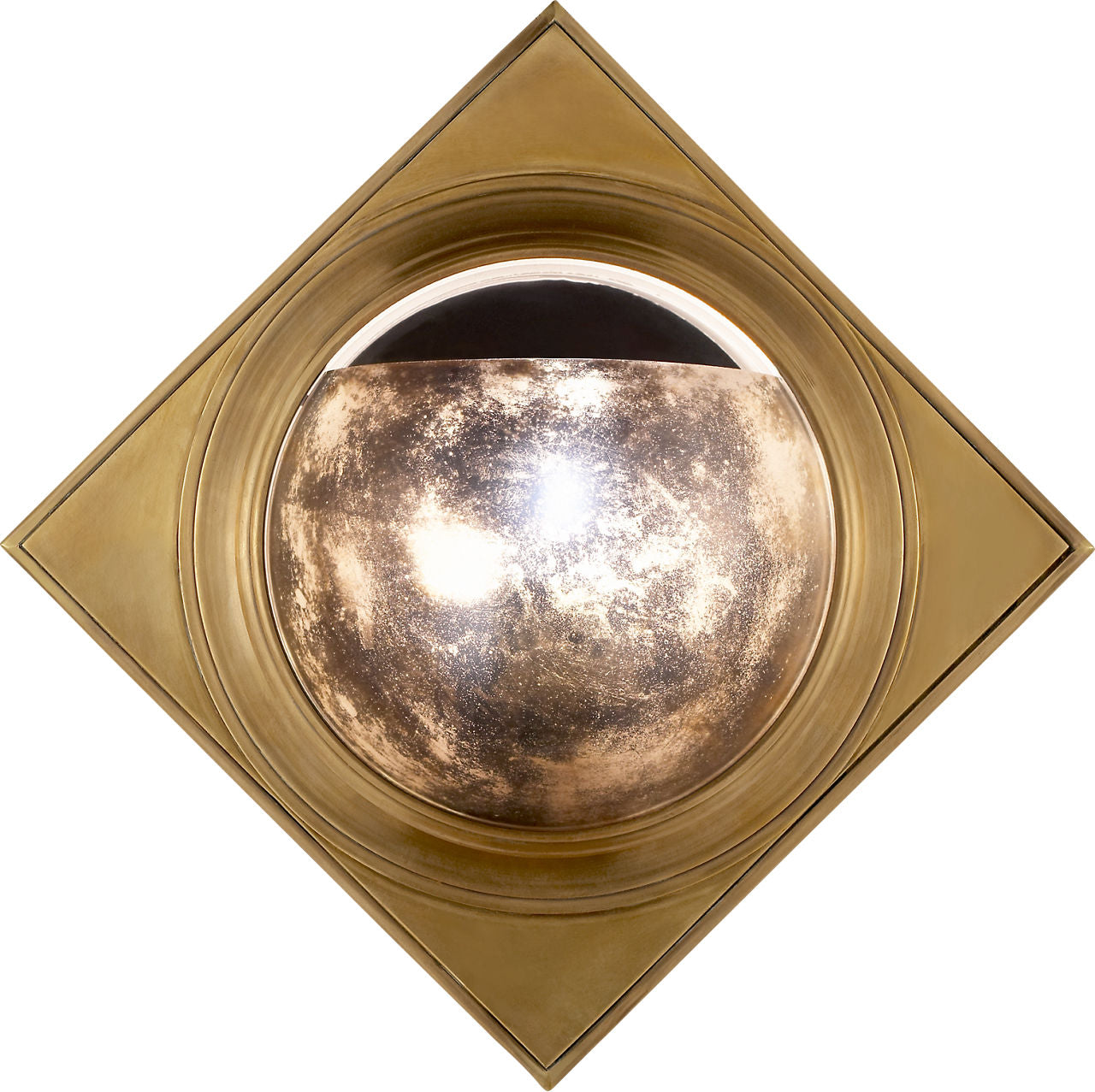 Venice Sconce | Hand-Rubbed Antique Brass | Antique Mirror