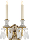 Elizabeth Double Sconce | Gilded Iron | Quartz