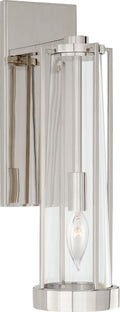 Calix Bracketed Sconce | Polished Nickel | Clear Glass