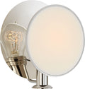 Osiris Single Reflector Sconce | Polished Nickel | Linen Diffuser