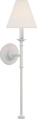 Piaf Large Tail Sconce | Plaster White | Linen Shade