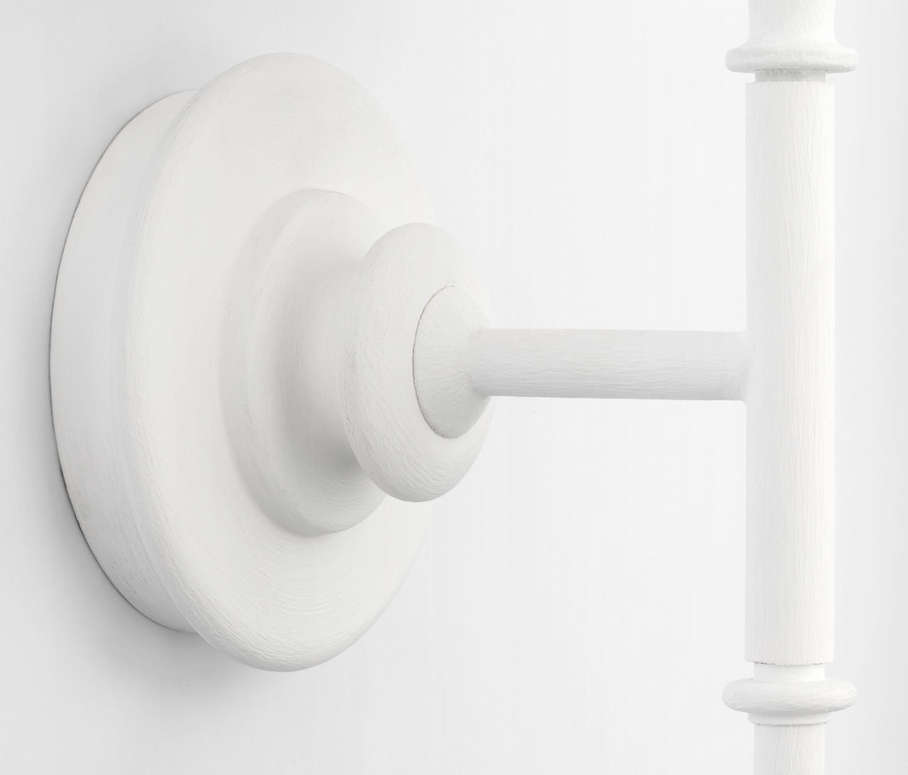 Piaf Large Tail Sconce | Plaster White | Linen Shade