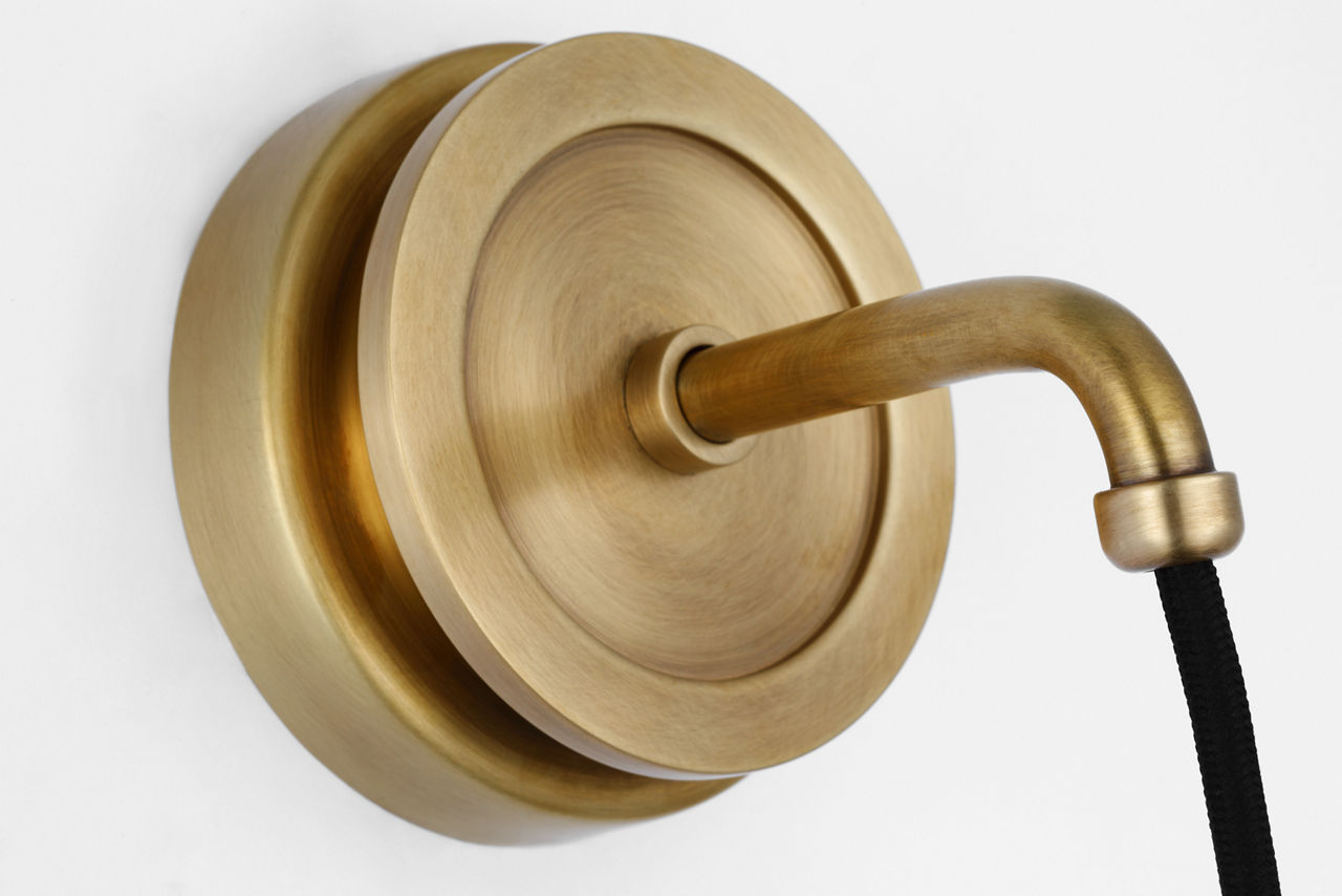 Junio Wall Light | Bronze and Brass | Clear Glass