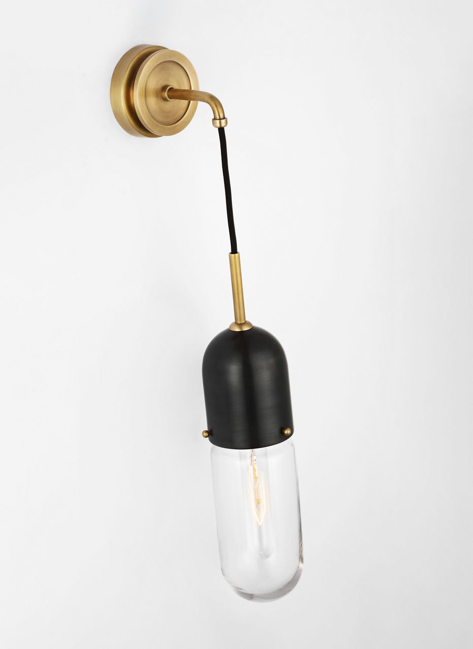 Junio Wall Light | Bronze and Brass | Clear Glass