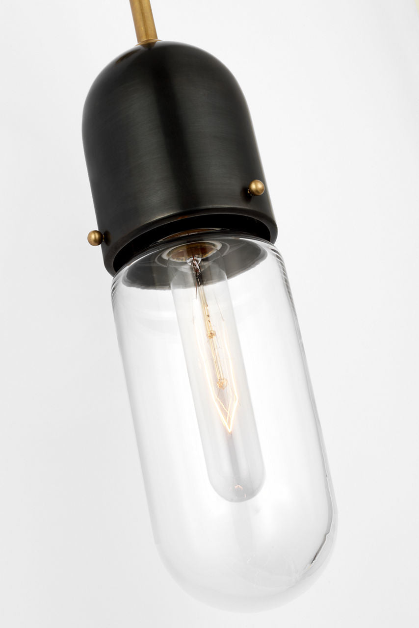 Junio Wall Light | Bronze and Brass | Clear Glass