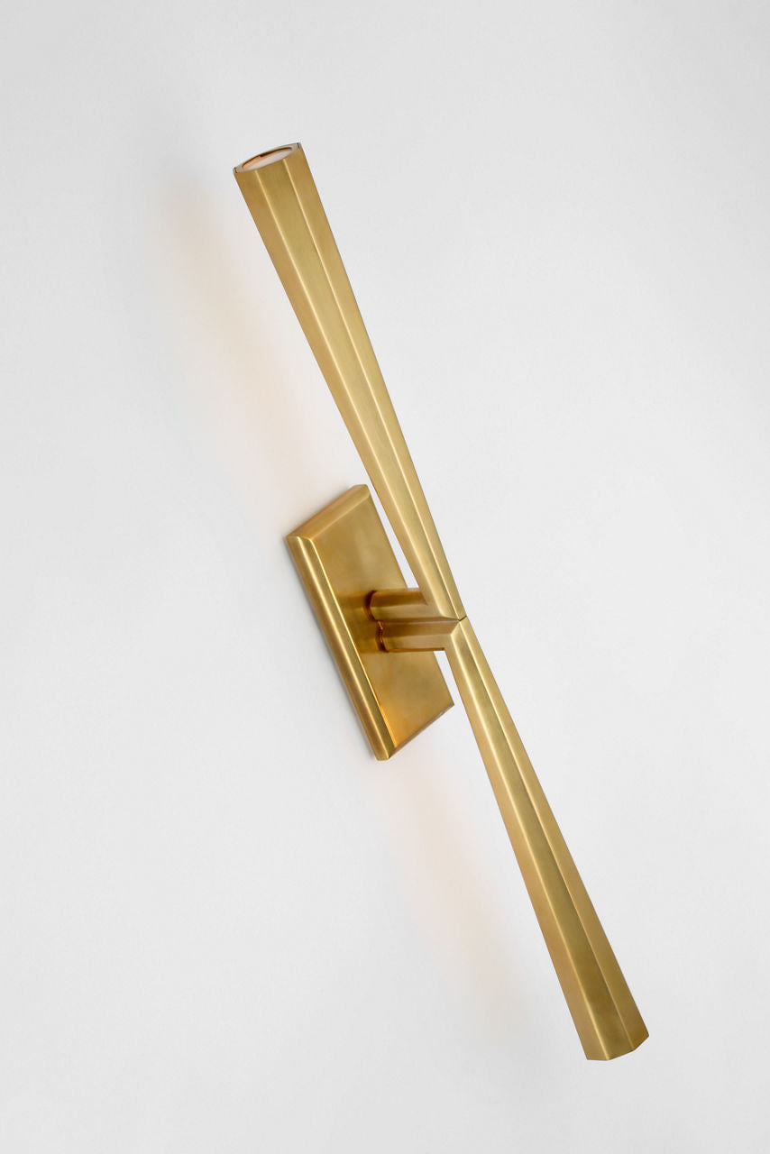 Galahad Linear Sconce | Hand-Rubbed Antique Brass