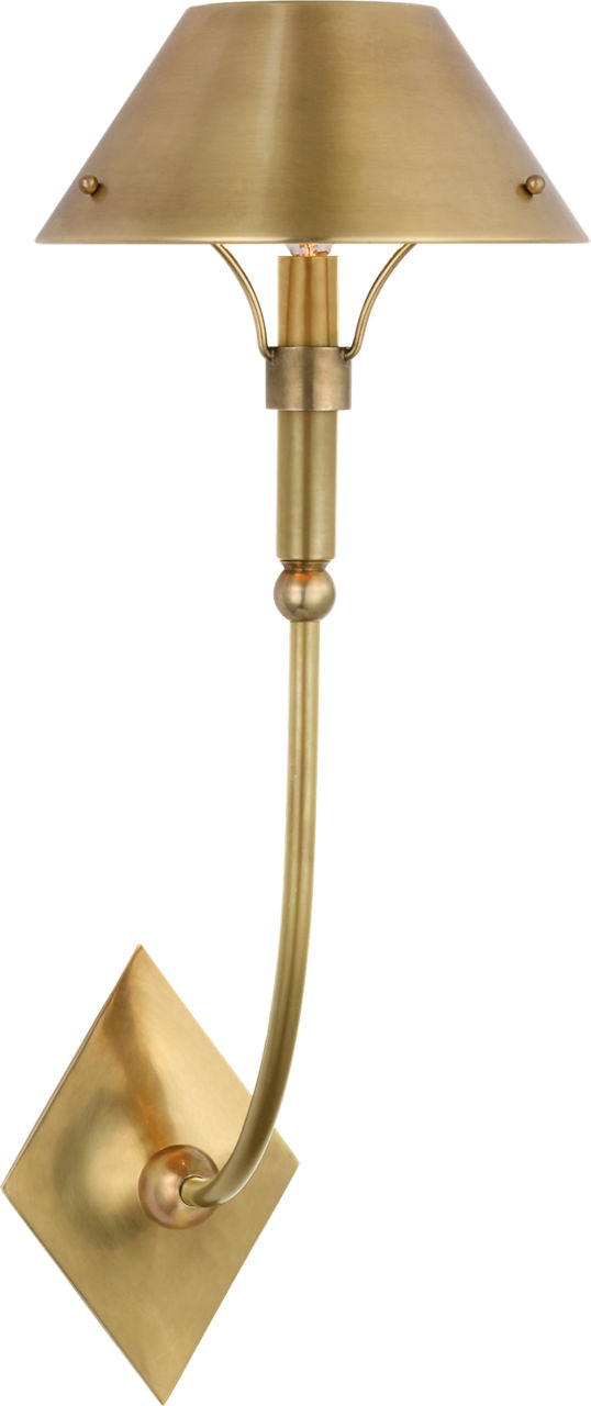 Turlington Large Sconce | Hand-Rubbed Antique Brass | Hand-Rubbed Antique Brass Shade