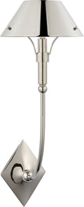 Turlington Large Sconce | Polished Nickel | Polished Nickel Shade
