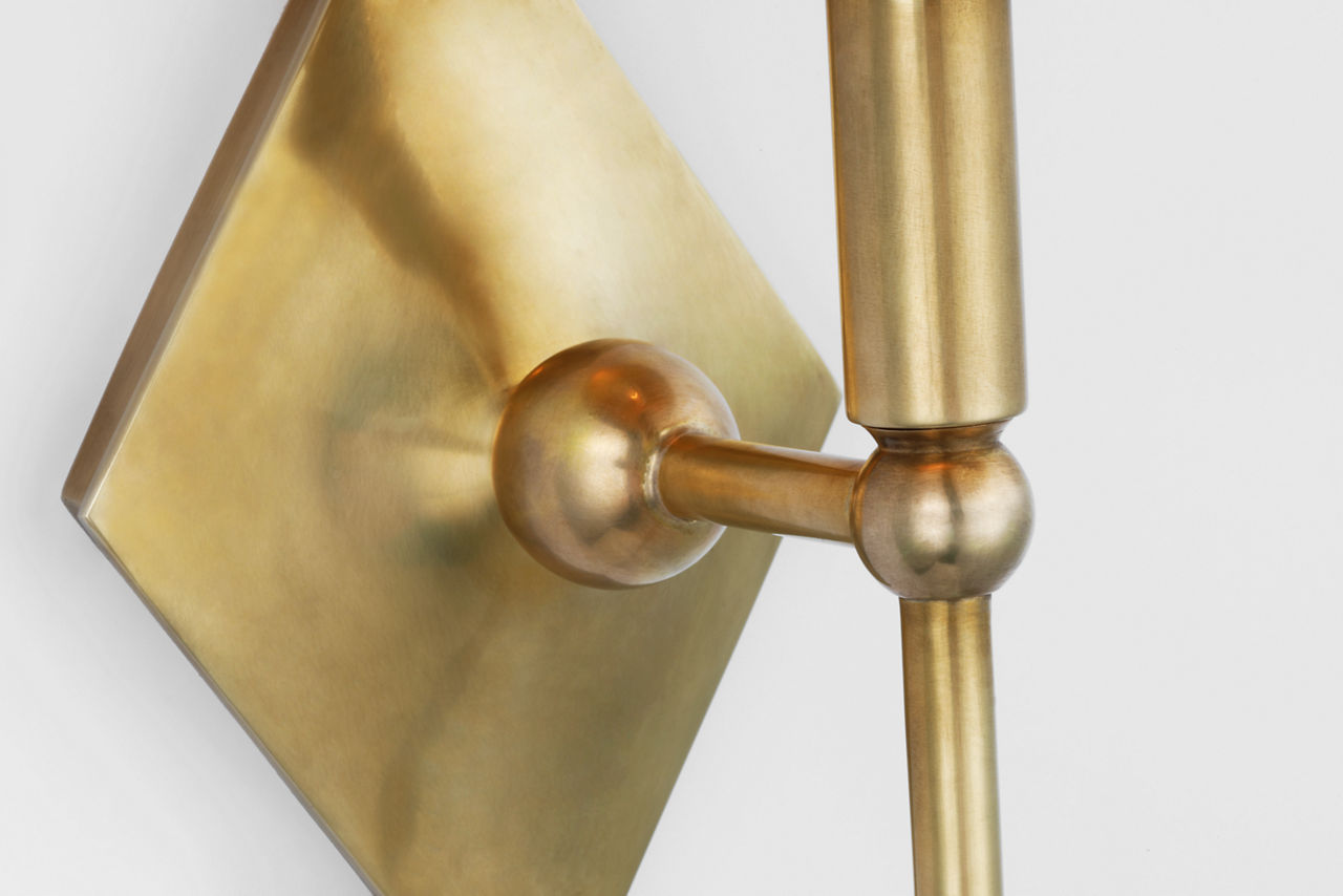 Turlington XL Sconce | Hand-Rubbed Antique Brass | Hand-Rubbed Antique Brass Shade