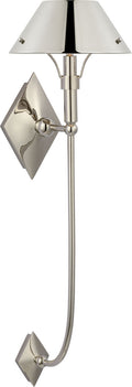 Turlington XL Sconce | Polished Nickel | Polished Nickel Shade