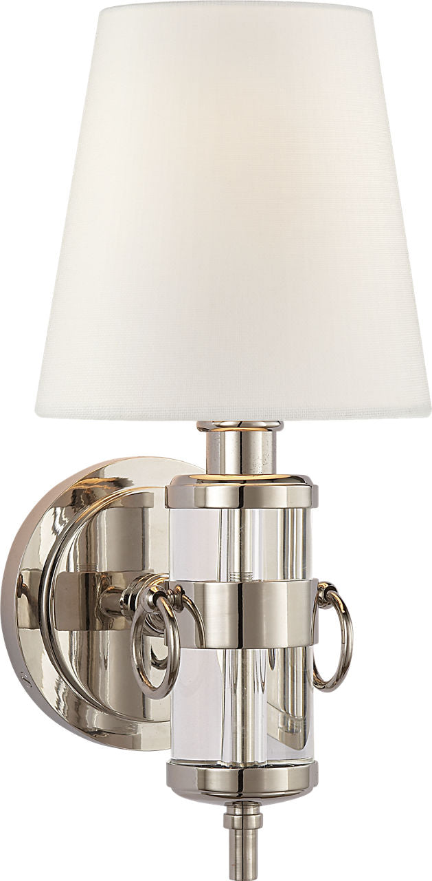 Jonathan Sconce | Crystal | Linen Shade