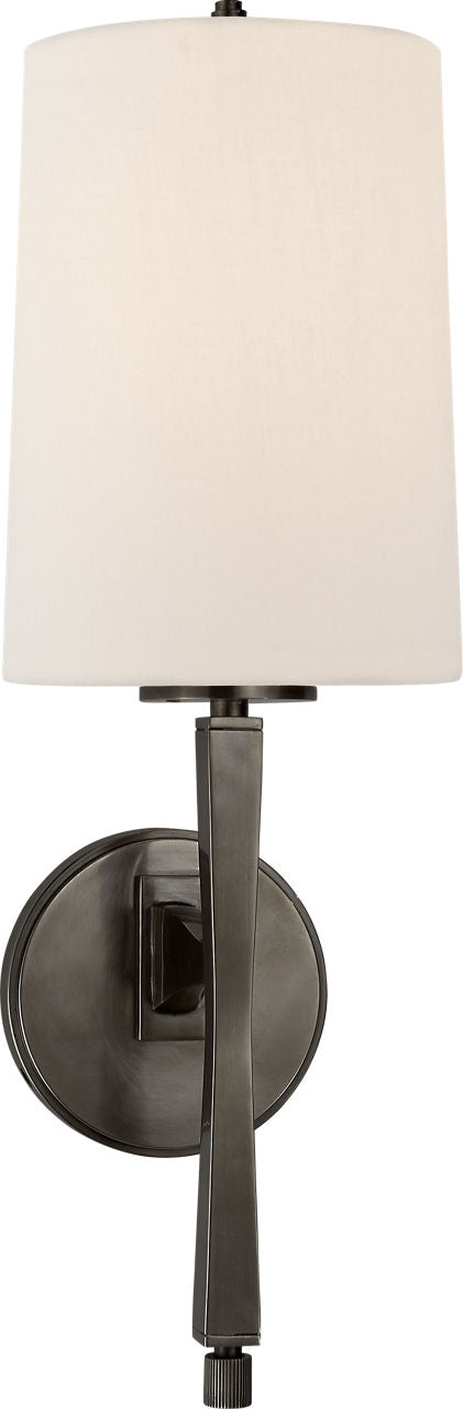 Edie Sconce | Bronze | Linen Shade