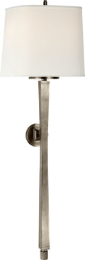 Edie Baluster Sconce | Antique Nickel | Linen Shade