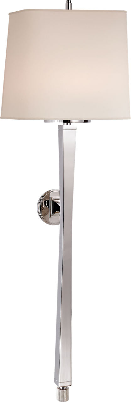 Edie Baluster Sconce | Polished Nickel | Natural Paper Shade