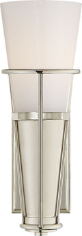 Robinson Single Sconce | Polished Nickel | White Glass