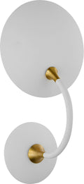 Keira Medium Wall Wash Sconce | Matte White and Hand-Rubbed Antique Brass