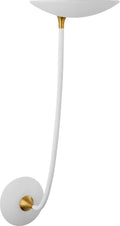 Keira Large Sconce | Matte White and Hand-Rubbed Antique Brass
