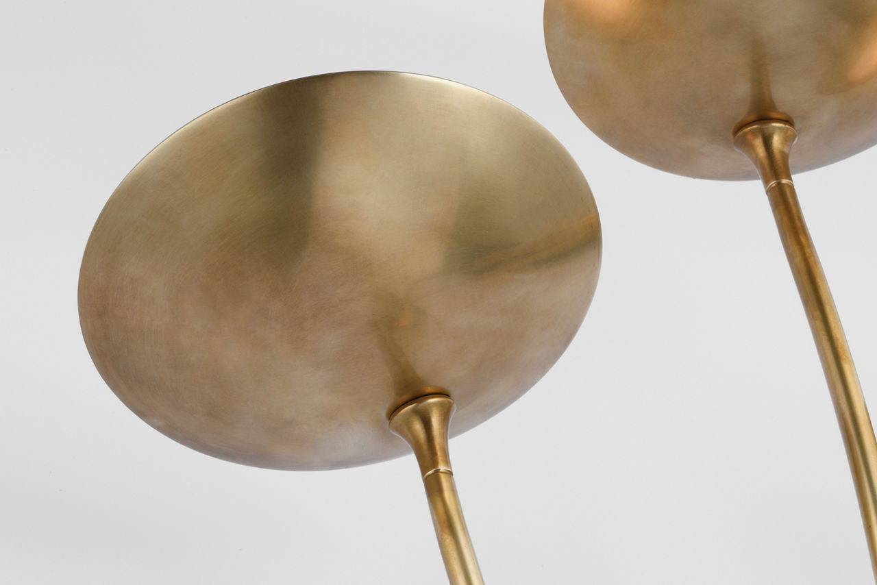 Keira Large Triple Sconce | Hand-Rubbed Antique Brass