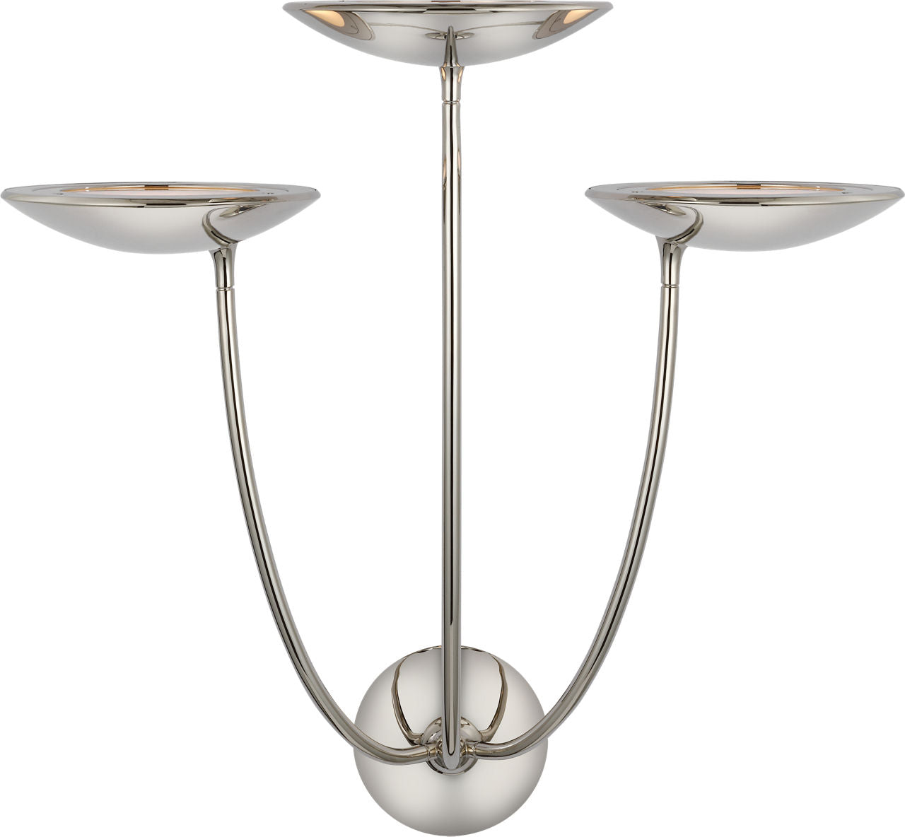 Keira Large Triple Sconce | Polished Nickel