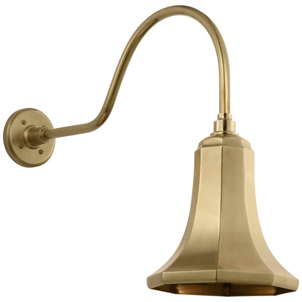 Academy 23" Flynn Barn Light | Hand-Rubbed Antique Brass | 9.25 | 9.25" Hand-Rubbed Antique Brass Savannah Shade