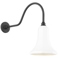 Academy 23" Flynn Barn Light | Matte Black | 9.25 | 9.25" White Savannah Shade
