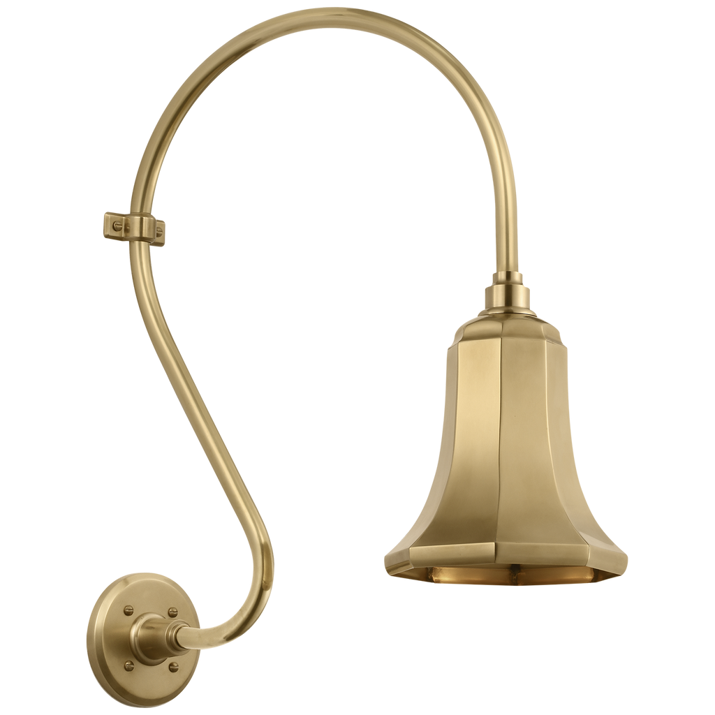Academy 15" Larrabee Barn Light | Hand-Rubbed Antique Brass | 7.5 | 7.5" Hand-Rubbed Antique Brass Savannah Shade