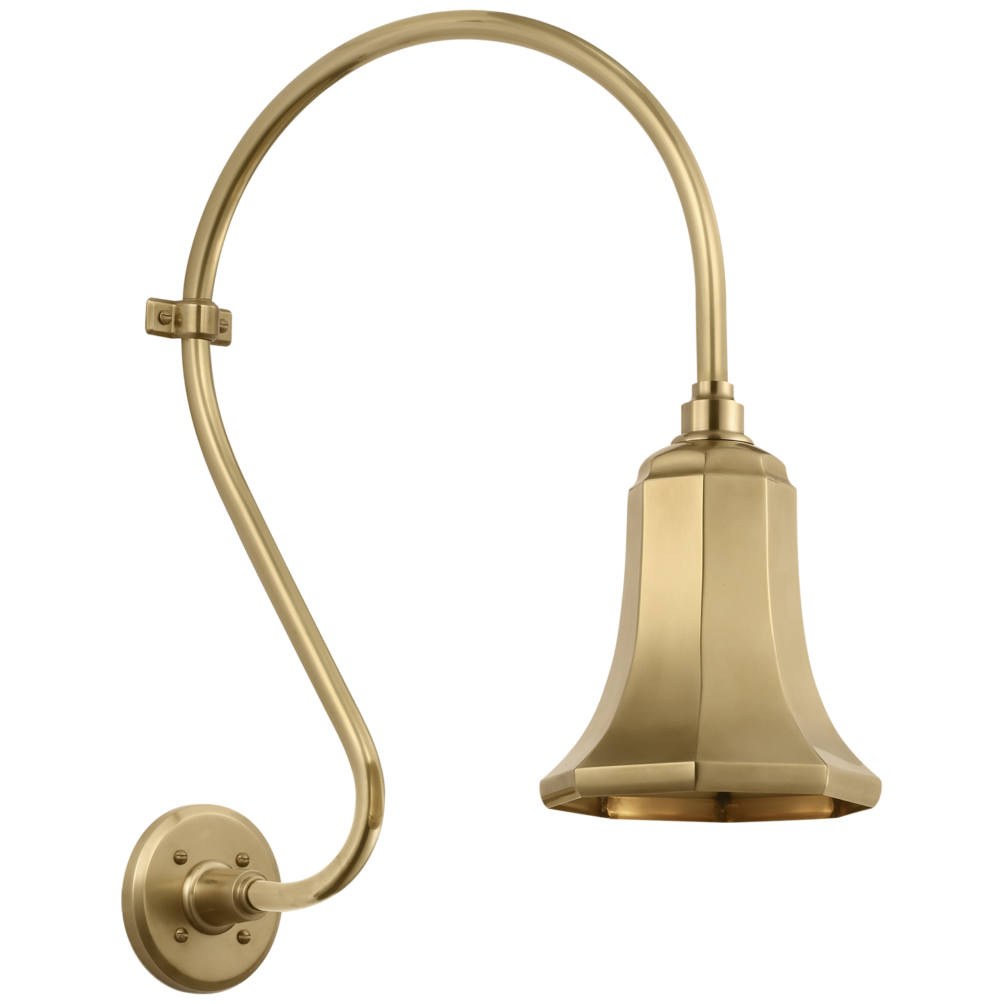 Academy 15" Larrabee Barn Light | Hand-Rubbed Antique Brass | 7.5 | 7.5" Hand-Rubbed Antique Brass Savannah Shade