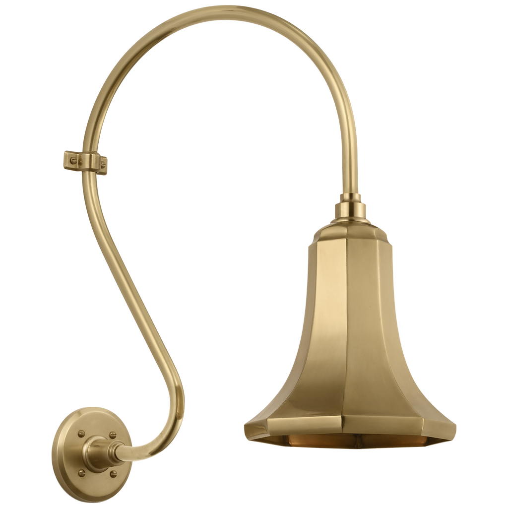 Academy 15" Larrabee Barn Light | Hand-Rubbed Antique Brass | 9.25 | 9.25" Hand-Rubbed Antique Brass Savannah Shade