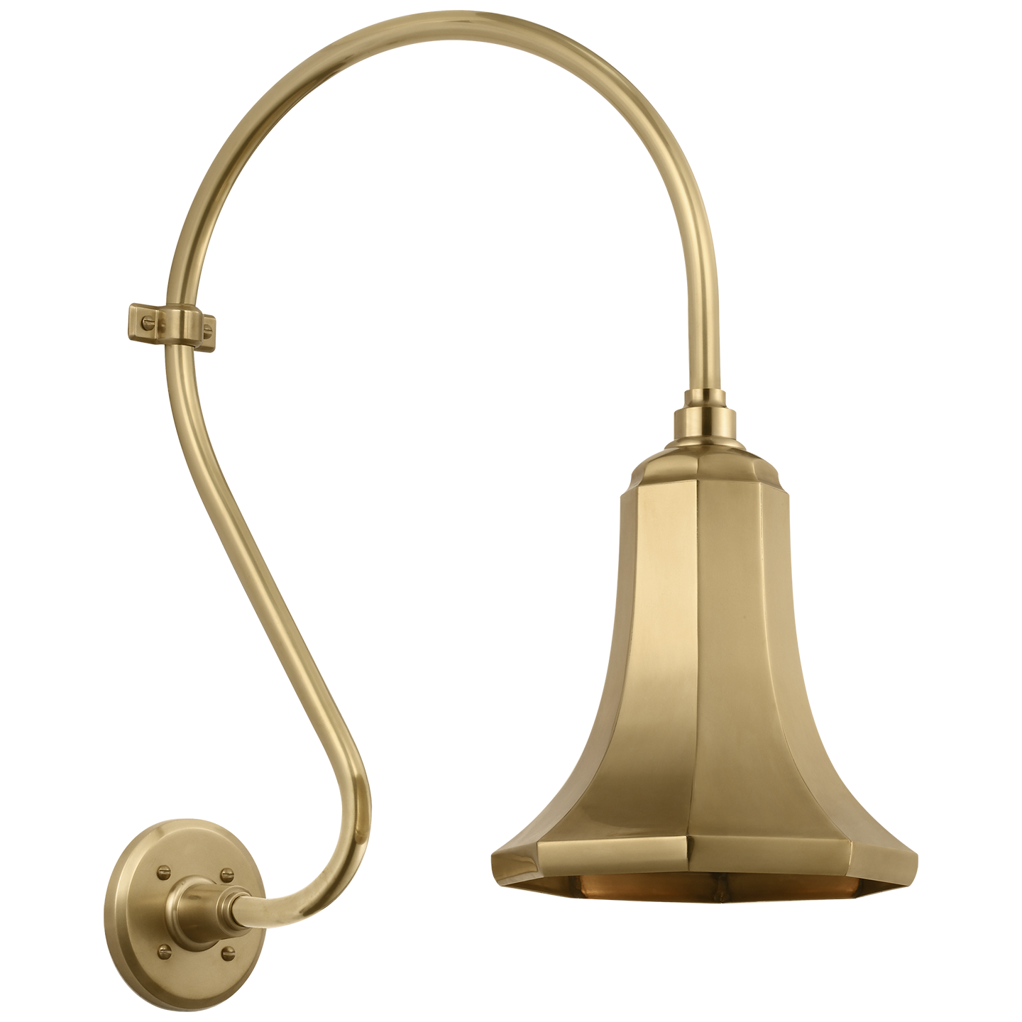 Academy 15" Larrabee Barn Light | Hand-Rubbed Antique Brass | 9.25 | 9.25" Hand-Rubbed Antique Brass Savannah Shade