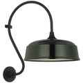 Academy 15" Larrabee Barn Light | Matte Black | 16 | 16" Green Rockhouse Shade