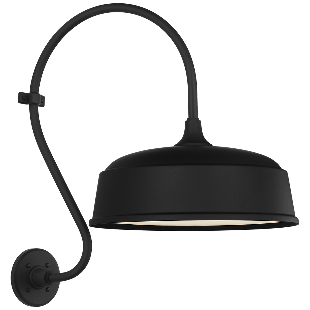 Academy 15" Larrabee Barn Light | Matte Black | 16 | 16" Matte Black Rockhouse Shade