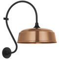 Academy 15" Larrabee Barn Light | Matte Black | 16 | 16" Soft Copper Rockhouse Shade